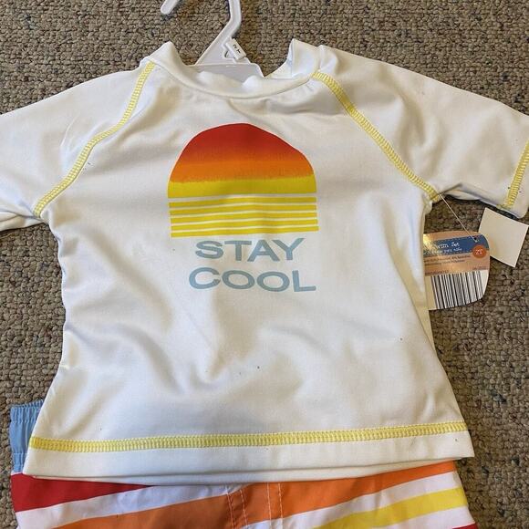 Lily & Dan Boys 2Piece Swim Set Shorts Top Sz 2T Excellent UPF 50+ UV Protection - Picture 2 of 5
